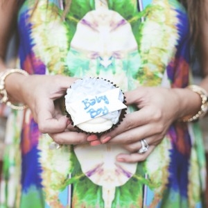 Cupcakes & bread pudding for baby shower